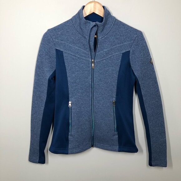 SPYDER Blue Encore  Full Zip Fleece Jacket Mid Layer Size Small - Picture 1 of 8